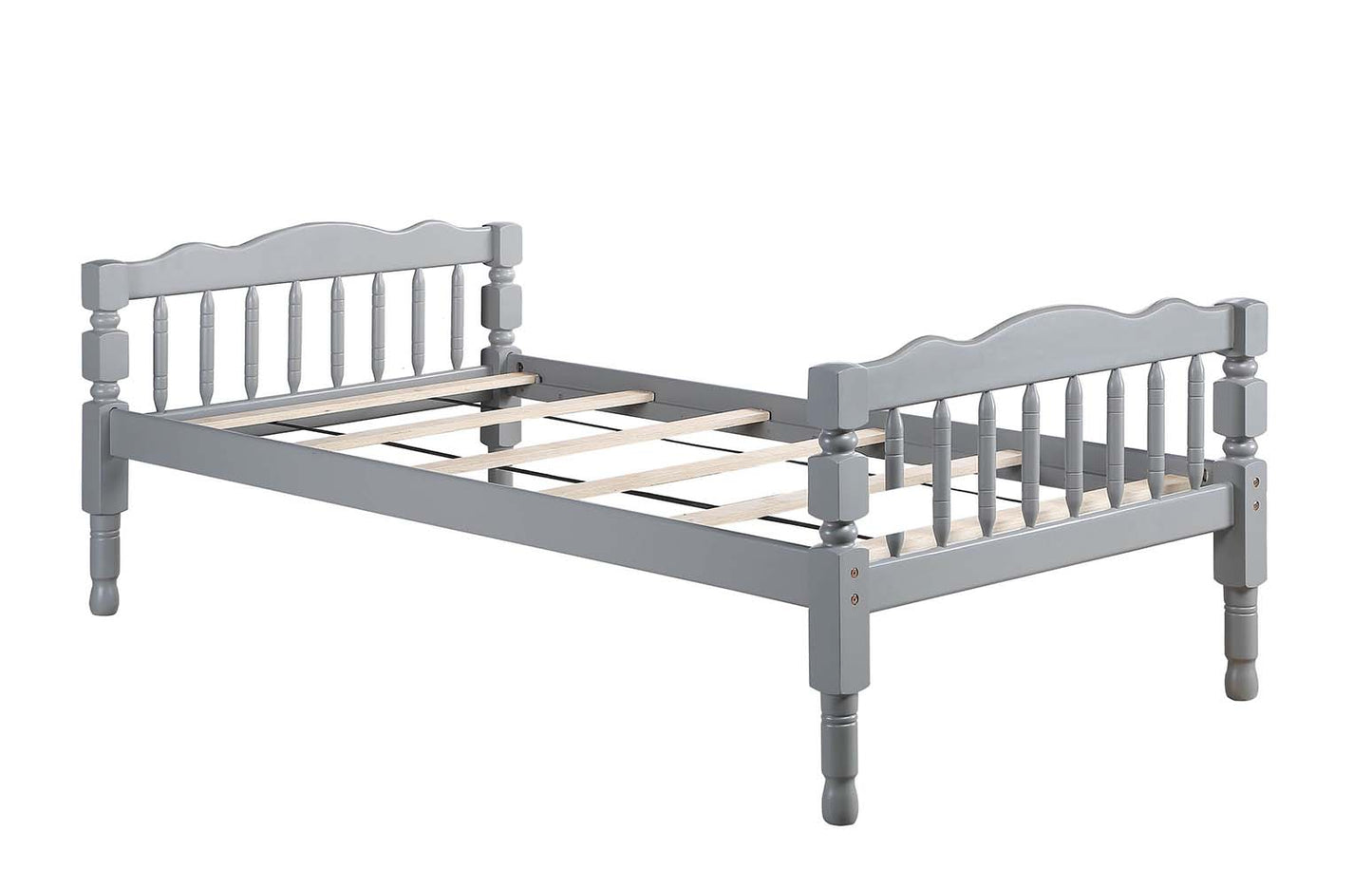 abiram twin/twin bunk bed, gray finish