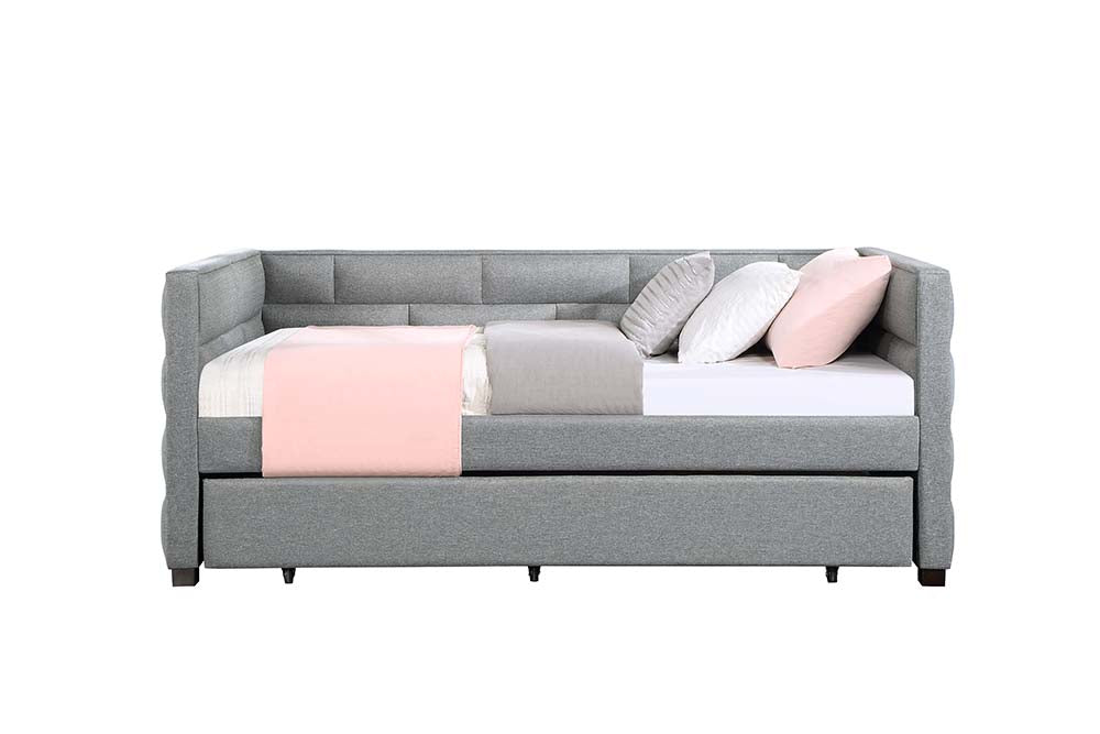 razo daybed w/trundle (twin), gray fabric