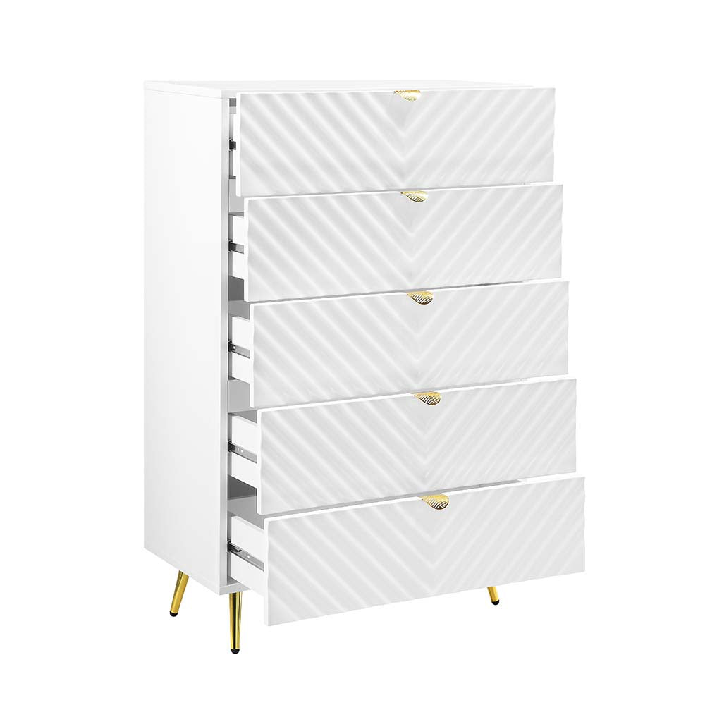 parfield chest, white high gloss finish