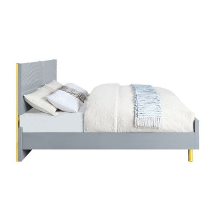 Parfield EK Bed, Gray High Gloss Finish