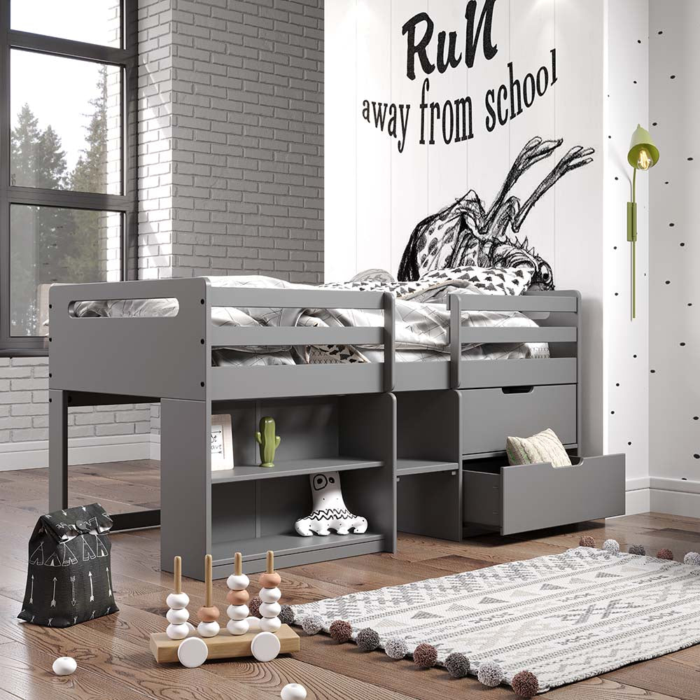 twin loft bed w/storage