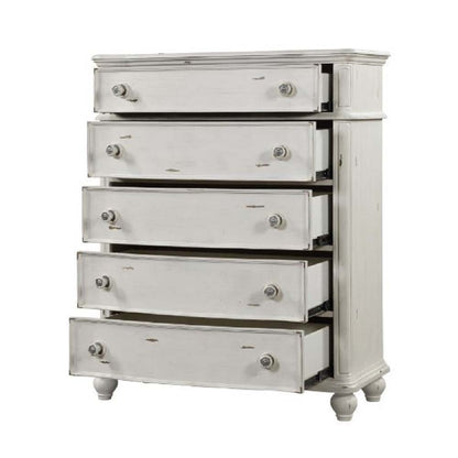 Rizgek Chest, Antique White Finish