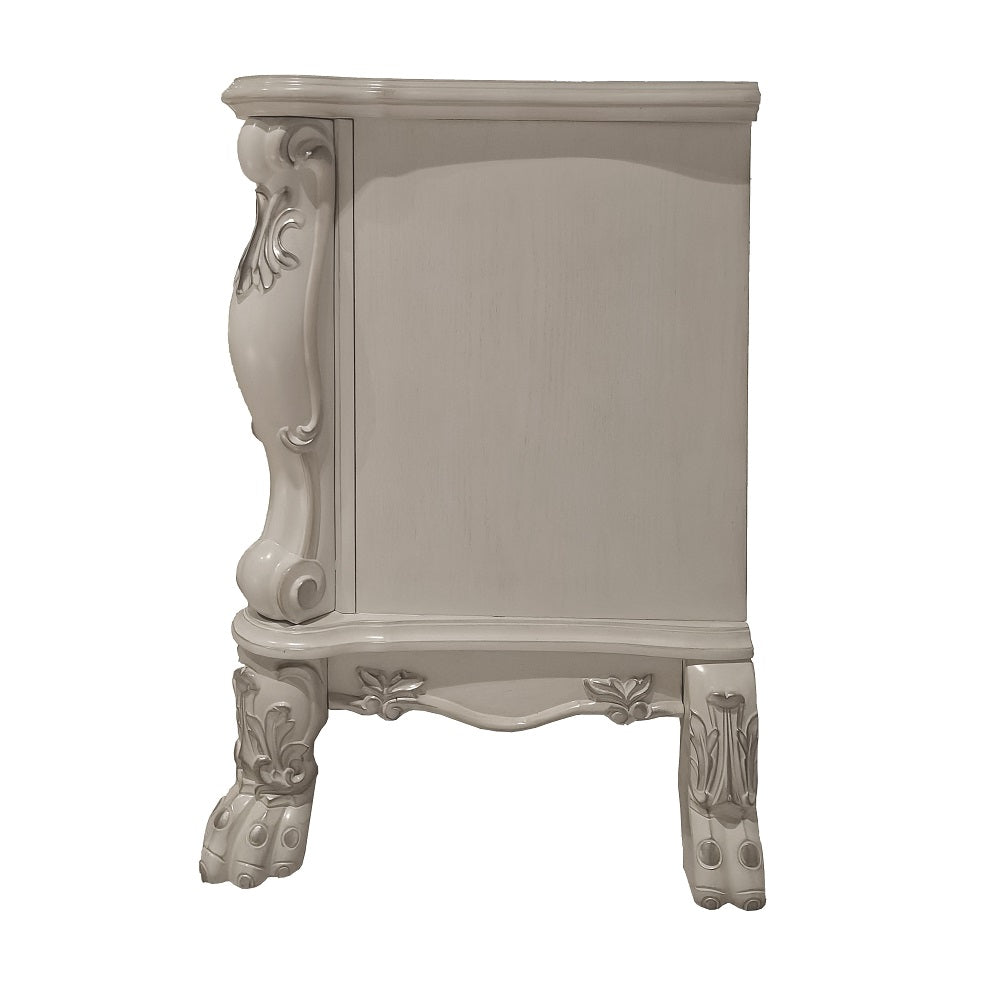 avery ii nightstand, bone white finish