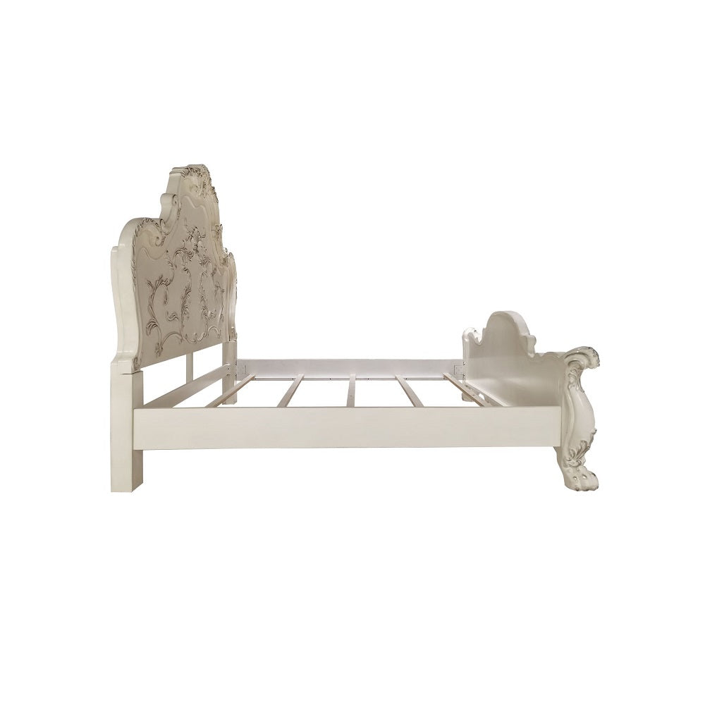 aditya ck bed, bone white finish