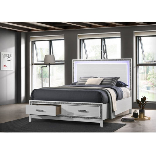 EK BED W/LED & STORAGE