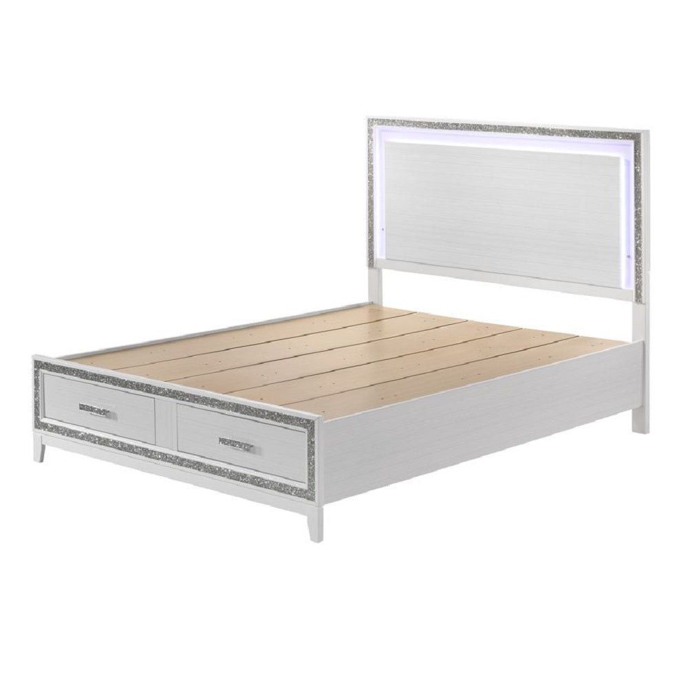 ek bed w/led & storage