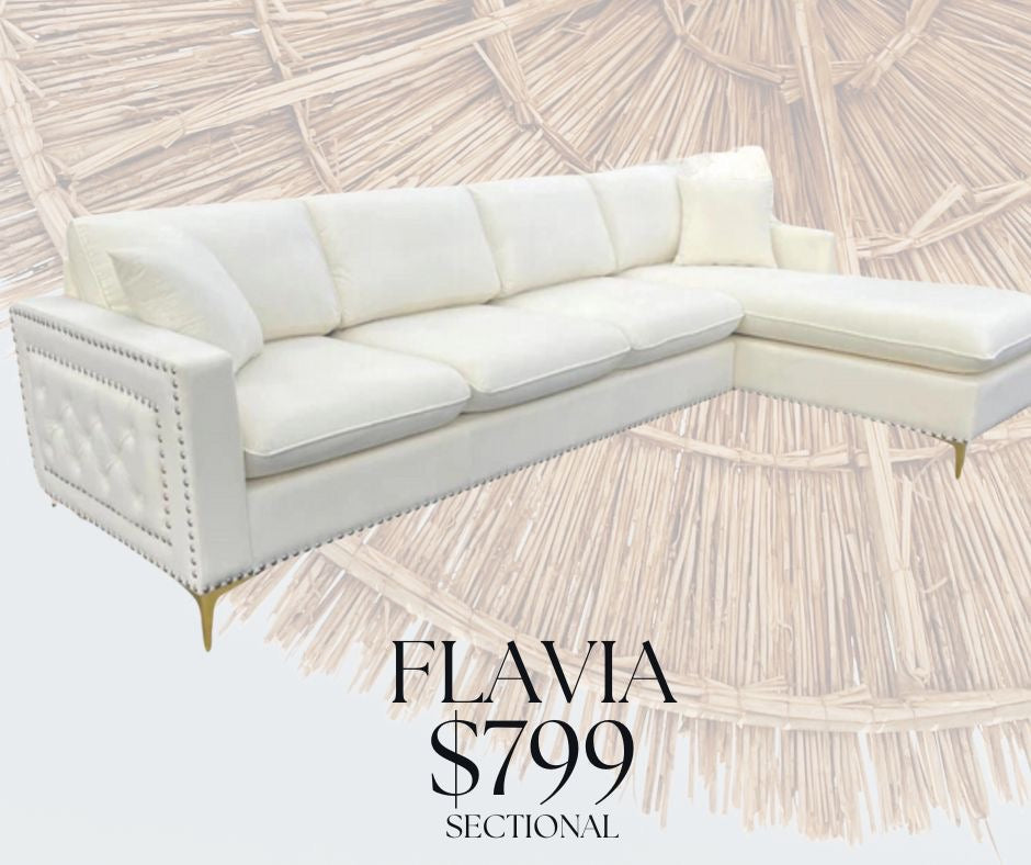 flavia cream sectional