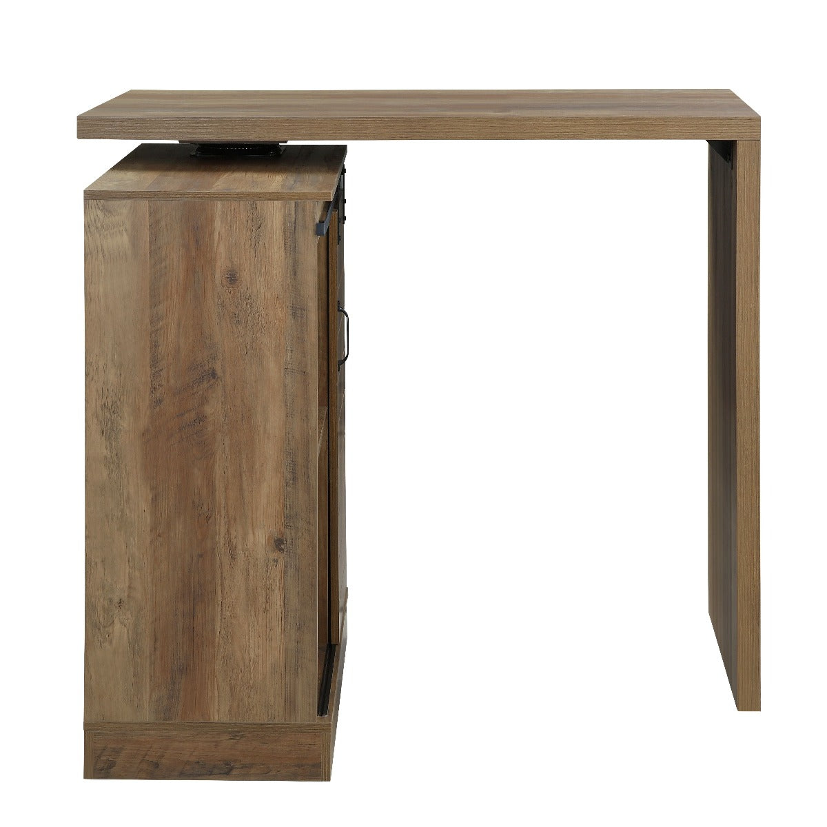 saveria bar table, rustic oak finish