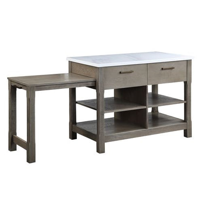 KITCHEN ISLAND W/PULL OUT TABLE