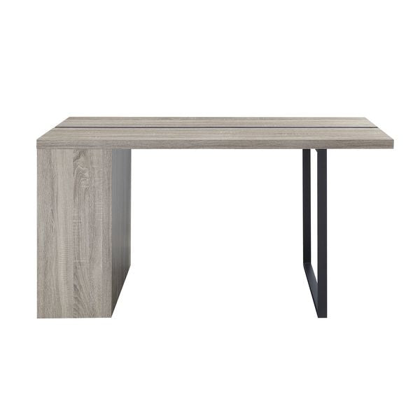 sedna dining table, gray oak & black finish