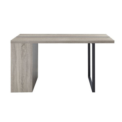 Sedna Dining Table, Gray Oak & Black Finish