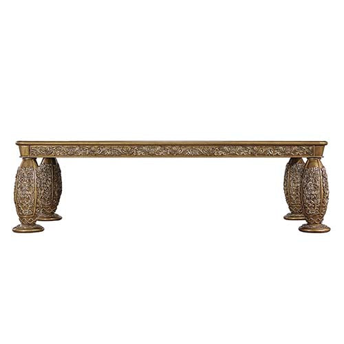 rajni dining table, brown & gold finish