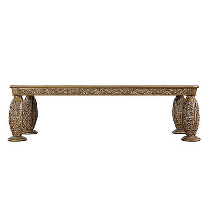 Rajni Dining Table, Brown & Gold Finish