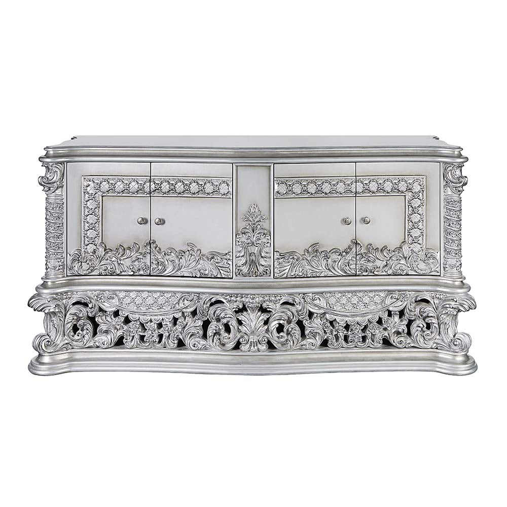 rashawn server, antique platinum finish