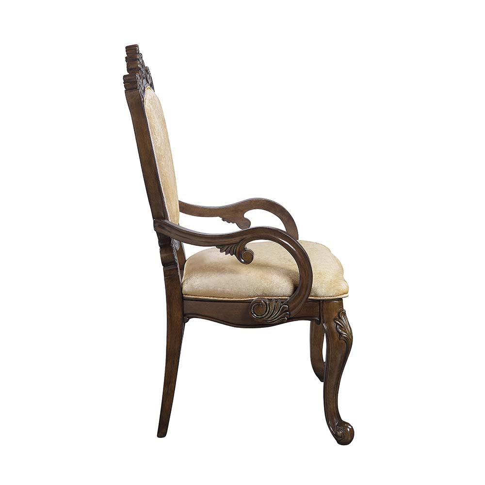 carlson arm chair (set-2), dark walnut finish