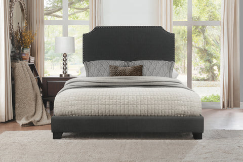 Kaylene QUEEN BED W/DARK GREY FABRIC,3A