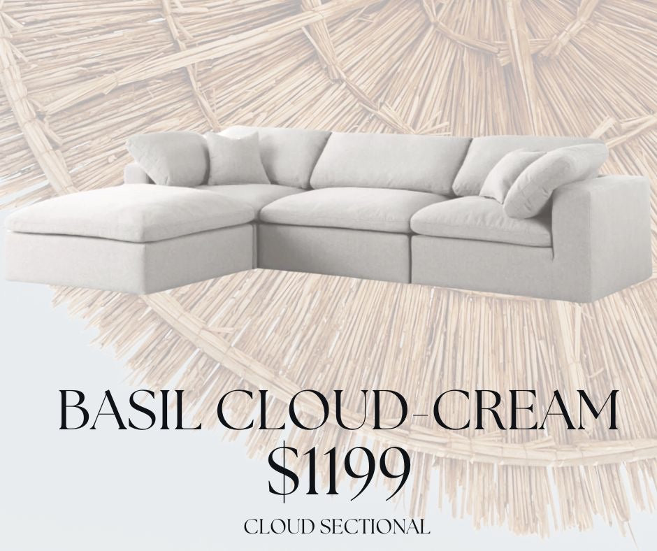 basil cream sectional