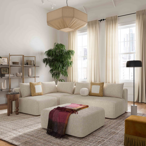 Camille Loire Contract-Grade Textured Fabric Modular Armless Chair - image 2