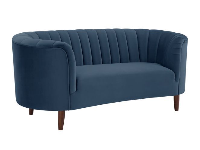 tarian loveseat, blue velvet