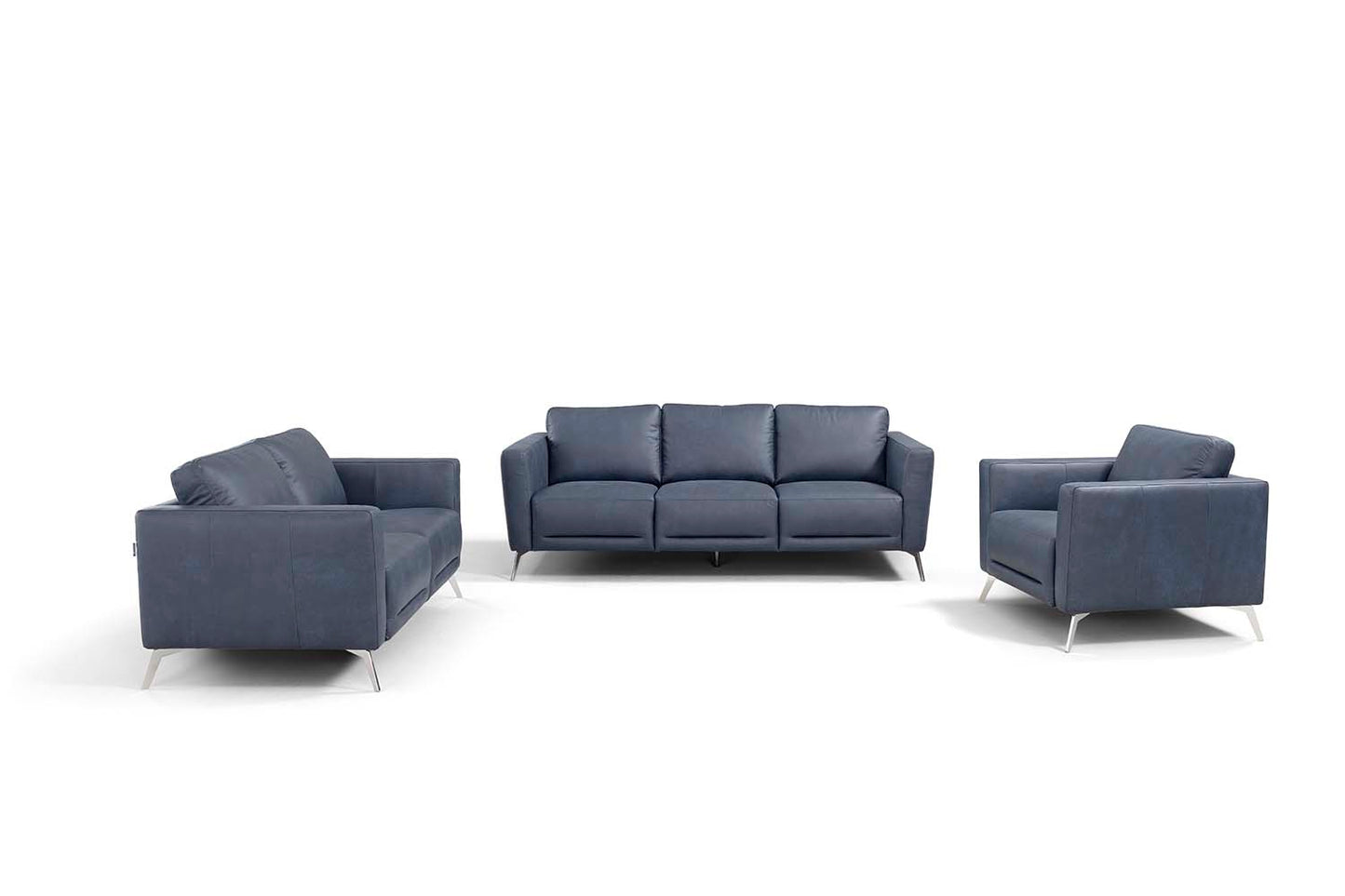 tayden loveseat, blue leather