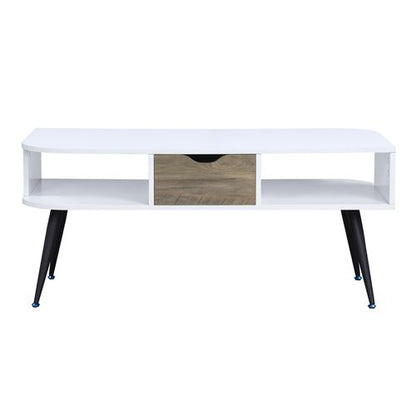 Thotton Coffee Table, White & Black Finish