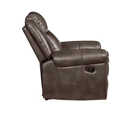 Tritan Motion Glider Recliner, Brown Leather Aire
