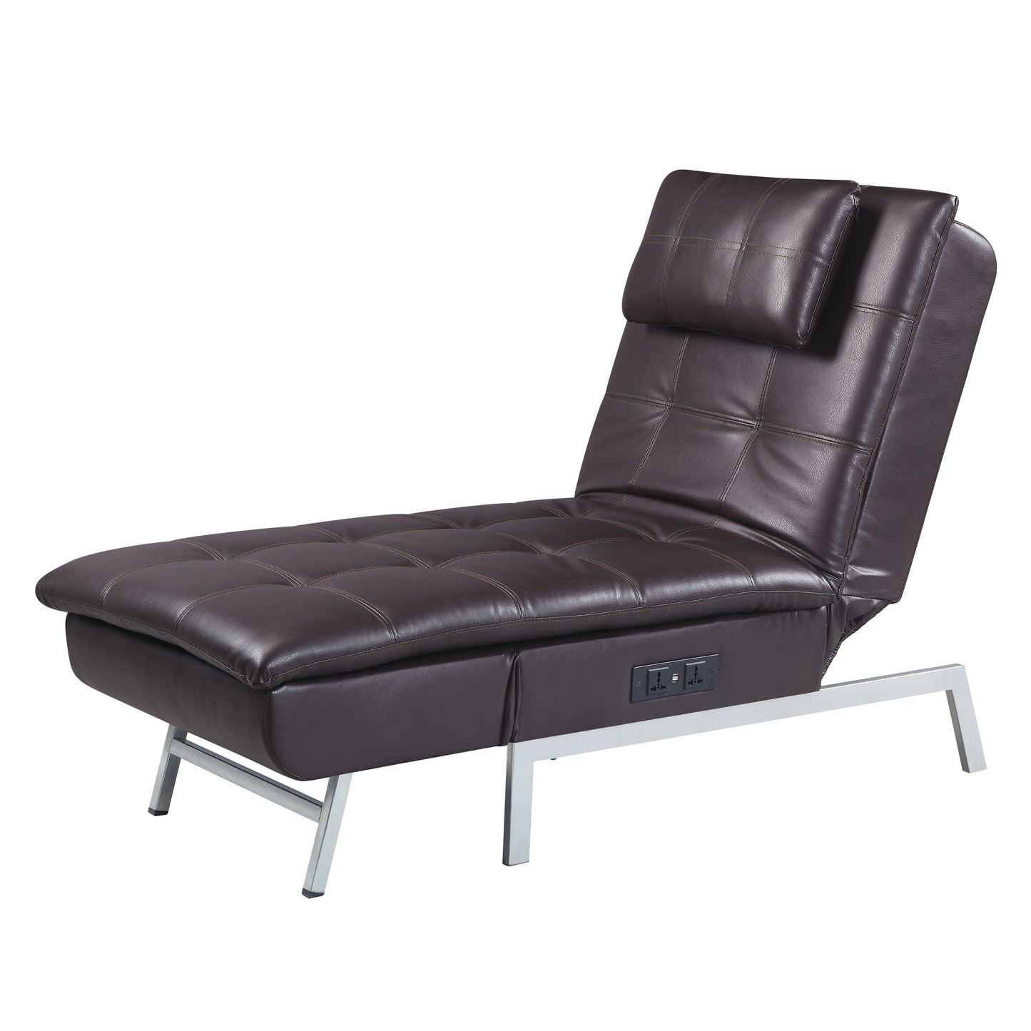 chaise lounge w/pillow & usb