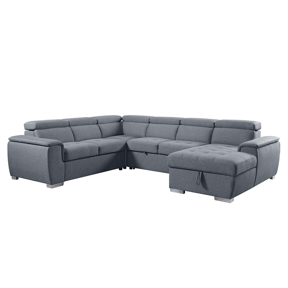 sectional sofa w/sleeper & storage