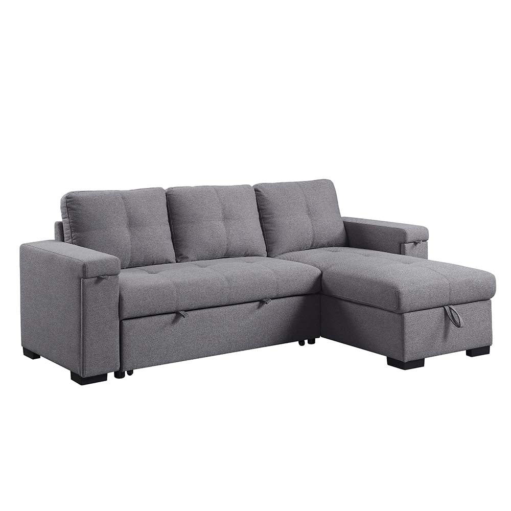 sectional sofa w/sleeper & storage