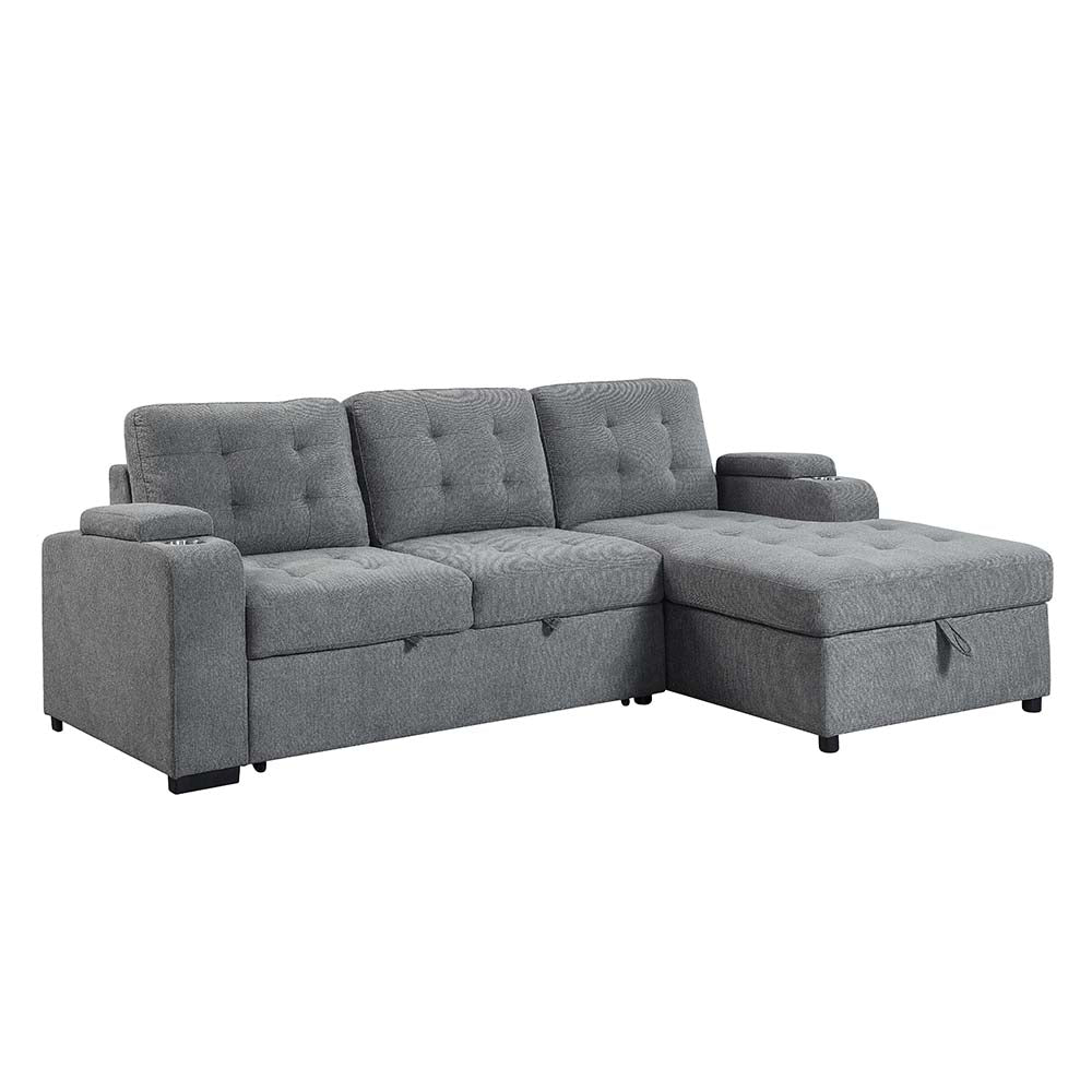 sectional sofa w/sleeper & storage