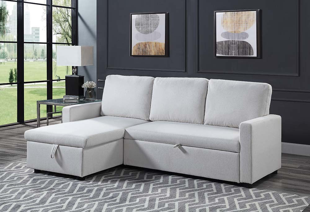 sectional sofa w/sleeper & storage