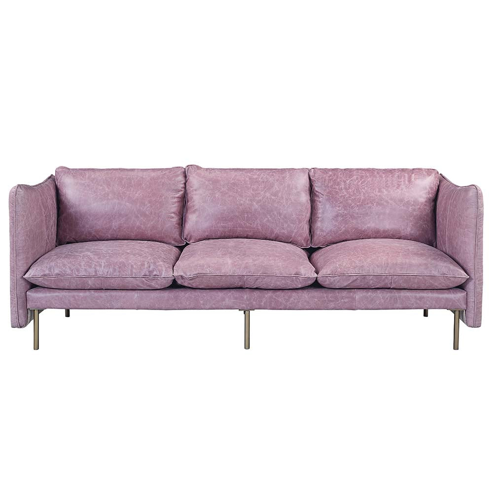 ranallo sofa, wisteria top grain leather