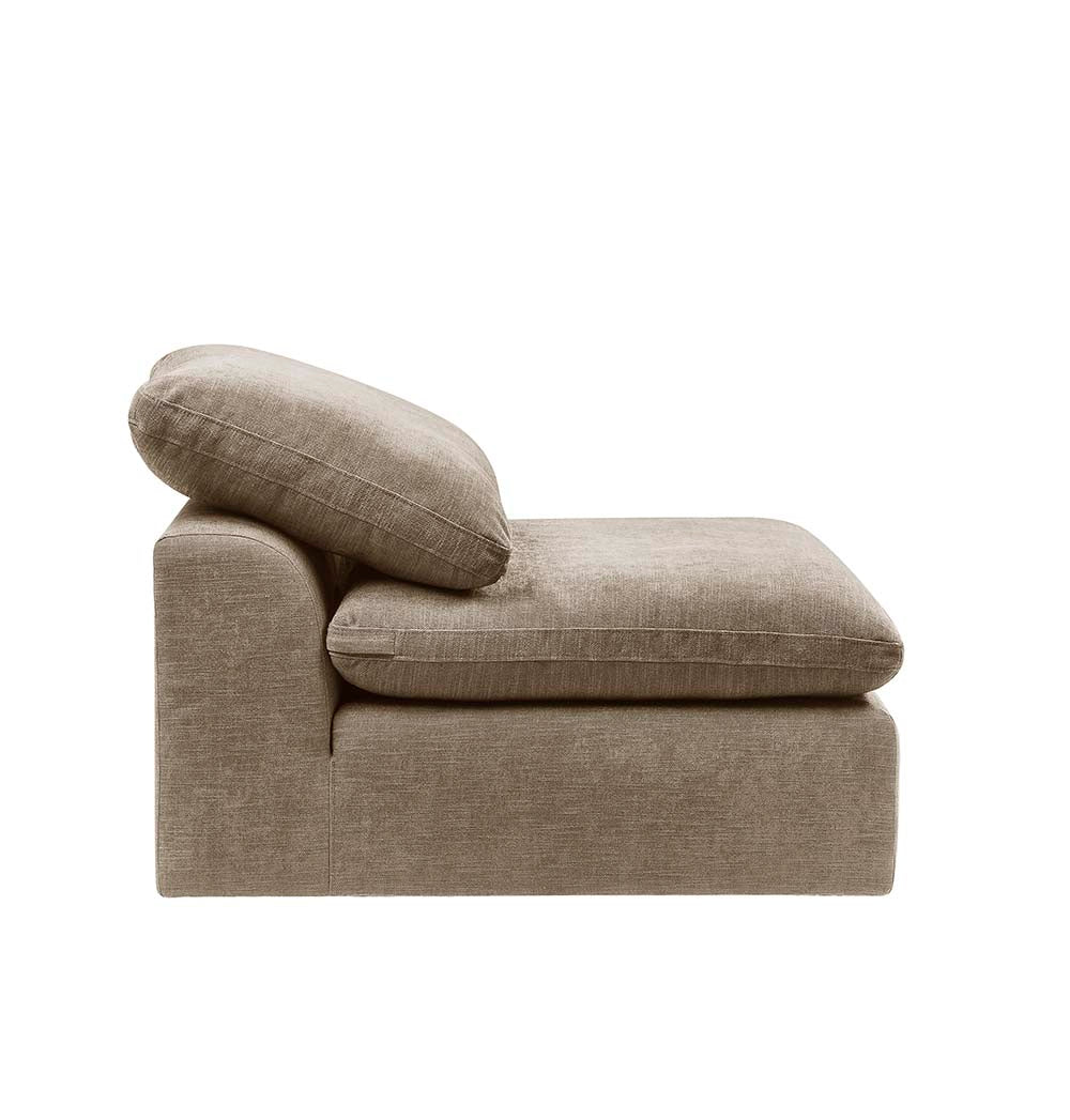 darcie modular - armless chair, beige linen