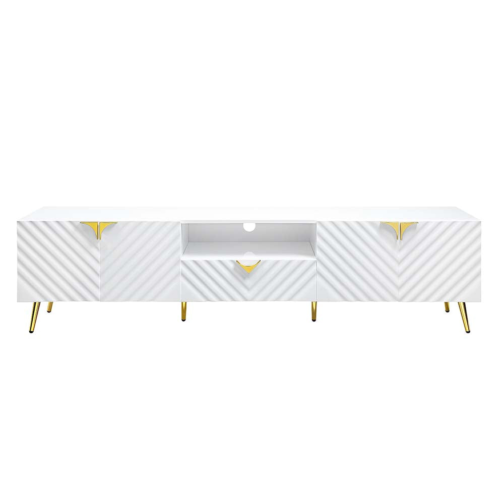 parfield tv stand, white high gloss finish