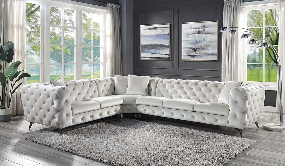 sectional sofa w/4 pillows