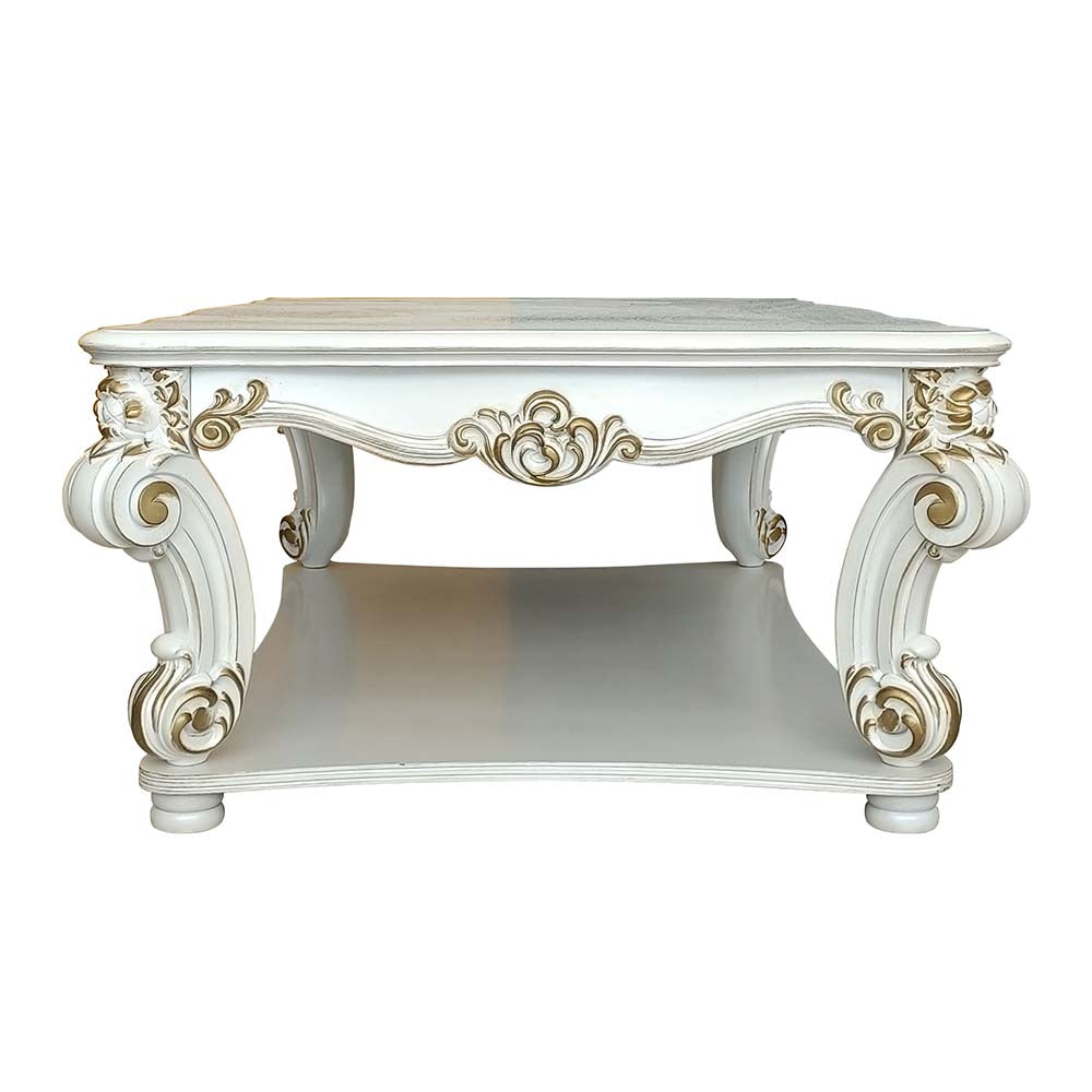 altmar coffee table, antique pearl finish