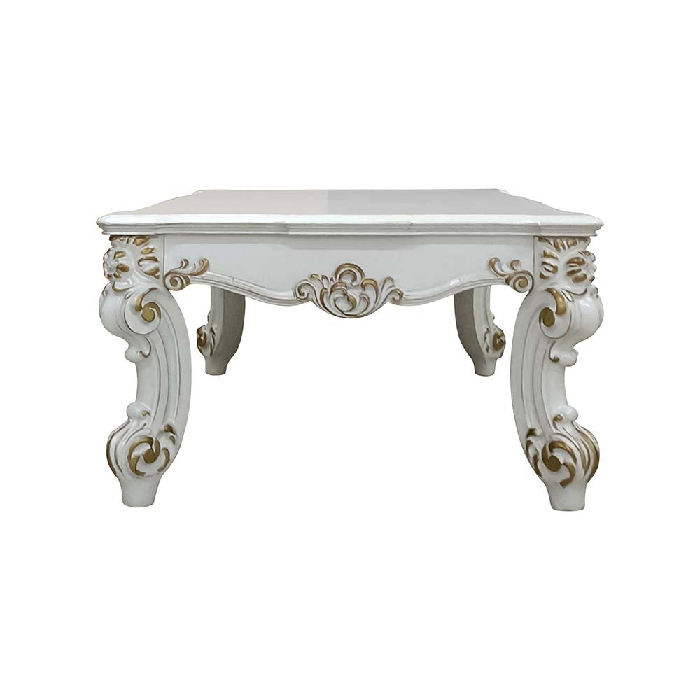 citron ii coffee table, antique pearl finish