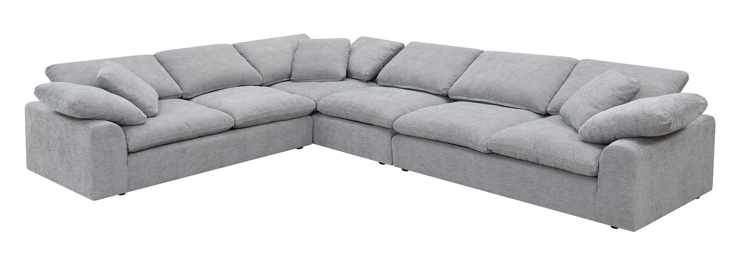 sectional sofa w/6 pillows