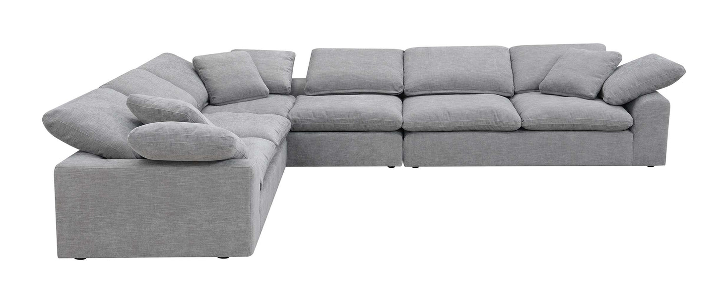 sectional sofa w/6 pillows