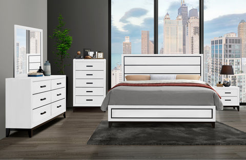 Audrey White KING BED GROUP
