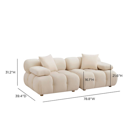 Leonie Castaigne 79" Modular Loveseat - image 6