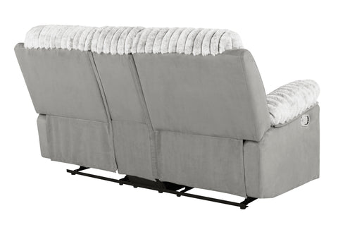 Dakota Grey CONSOLE RECLINING LOVESEAT