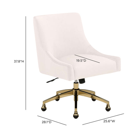 Solene Beaumont Performance Velvet Office Swivel Chair - image 6
