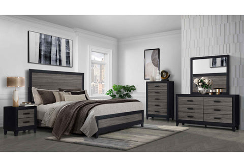 Anthony Grey/Black FULL BED GROUP