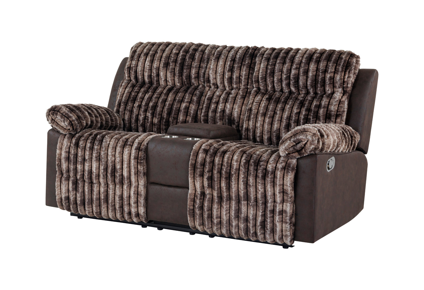dakota brown console reclining loveseat