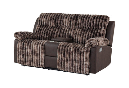 Dakota Brown CONSOLE RECLINING LOVESEAT