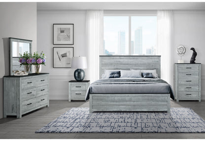 Amir Grey Wash/Charcoal KING BED GROUP