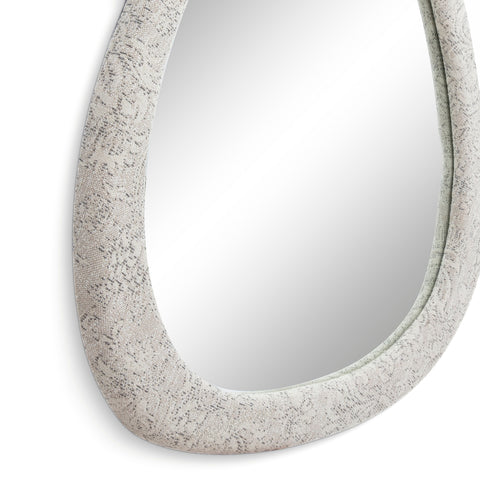Giselle Marlowe 32"X25" Neutral Floral Jacquard Wall Mirror - image 3