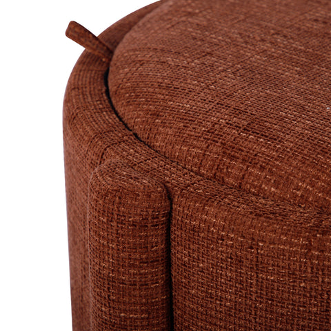Amelie Capri Railroad Chenille Storage Stool With Reversible Tray Top - image 7