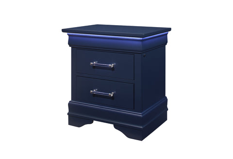 James Blue CHARLIE BLUE TWIN BED, DRESSER, MIRROR, & NIGHTSTAND